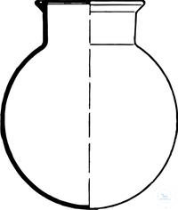 [0 926 002] (0 926 002) PLANFLANSCH-RUNDKOLBEN, D  N 100, 2000 ML,  MIT BODENABLAUF , KUGEL KS 40/25  (FL.D. X GEF.D. X HÖHE)  138 X 165 X 215 MM  