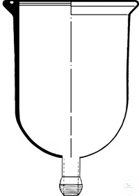 [0 916 004] PLANSCHLIFF-REAKTIONS-GEFAESS  DN 150, 4000 ML, MIT BODENABLAUF,  KUGEL KS 40/25  (FL.D. X GEF.D. X HÖHE)  184 X 200 X 290 MM  