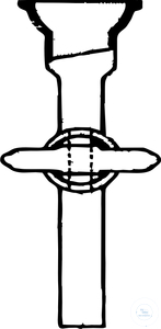 [0 939 010] (0 939 010) Bodenablaufhahn für Reaktionsgefäß mit Bodenablauf,  KS 40/25-Schale, DN 100, Hahn NS 18,8/6