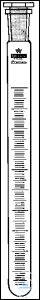 [2 582 160] (2 582 160) Reagenzglas, runder Boden, mit NS-PE-Stopfen,  hergestellt aus DURAN Rohr, 17 x 180 mm,   NS 14/23, 10:0,1 ml, graduiert