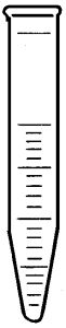 [4 870 004] (4 870 004) Zentrifugengläser, weiß graduiert, 10:0,1 ml,   Marke bei 15 ml, Rand gebördelt, AR-Glas, 17 x 112 mm,  VE= 100 Stück