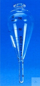 [4 956 010] (4 956 010) ASTM-Zentrifugengläser, Birnenform, 100 ml,   zylindrischer Unterteil, ASTM D 96,   hergestellt aus DURAN Rohr, graduiert  