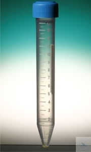 [5 487 015] Centrifuge tubes, with screw cap, made of PP,  autclavable, 15 ml, heat resist up to 122 °C, conical,  graduated, 17 x 120 mm,  Case = 150 pcs.