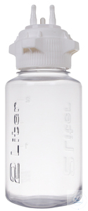 [00829 167200-51] HPDE waste bottle 2000ml graduated,   cap with suction fitting, 1/4 inch (6.5mm) 