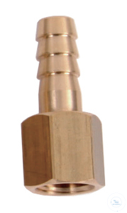 [00829 187100-34] Hose barb 1/4 inch, 6.4mm, 1/4PT, for alle vacuum pumps, made of brass