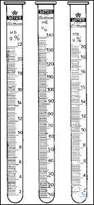 [4 180 200] Hämometer-Vergleichsröhrchen,  mit doppelter Skala,120 mm lang,  Außendurchmesser: 8,1 mm 