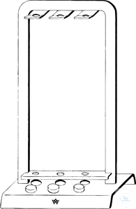 [4 200 005] (4 200 005) Blutsenkungsapparat nach Westergren,  Metallstativ f. 5 Bestimmungen aus Edelstahl,  komplett mit Spezialblattfedern,   Blutsenkungspipetten, Blutmischgläsern   und Gummistopfen