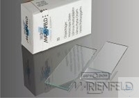 [4 520 022] (4 520 022) Objektträger, halbweißes Glas, mit geschliffenen Kanten  76 x 26 mm, Mattrand, Stärke 0,8 - 1mm,  Pack = 50 Stück