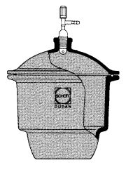 [5 065 250] Exsikkator "Novus", Borosilikatglas  mit Ventilhahn im Deckel, ID. 250 mm,  mit Sicherheitsbeschichtung Witoform