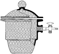 [5 070 250] Exsikkator "Novus", 250 mm, mit Ventilhahn im Seitentubus   und Knopfdeckel, Borosilikatglas,  mit Sicherheitsbeschichtung Witoform