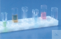 [5 425 000] (5 425 000) Küvettenständer, PP,  grau, mit Rutschhemmenden  Füßchen, Kennzeichnung d.  Bohrungen für 16 Küvetten