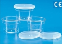 [5 432 000] Einmal-Flammenphotometerbecher, 35,0 ml, PS,  glasklar, Schnappdeckel, 48 x 32 mm,   Pack = 1000 Stück