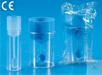 [5 465 000] Einmalstuhlgefäße  mit Stopfen mit Löffel, PS, 17 ml  Pack = 1000 Stück