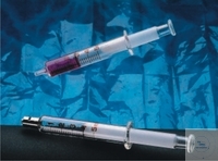 [5 484 270] Glass syringe, 1:0.05ml, brown graduated,  metall luer-lock-tip, autoclavable up to 134°C,  con. cert., borosilicate glass