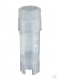 [5 485 001] Cryoröhrchen (Gefrierröhrchen), PP,  -20 +196 °C, Schraubkappe mit Siegel-  bindung, 1,2 ml, konisch, selbststehend,  Pack = 100 Stück