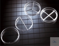 [5 488 203] (5 488 203) Petrischalen m. Unterteilung, PS, Ø 87/91 x 16,5 mm,  mit Entlüftungsnocken, 4 Unterteilungen,  maschinensteril,   Pack = 500 Stück