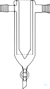 [1 788 104] KÜHLFALLEN (DEWAR-KÜHLER)  FÜR INNENKÜHLUNG  I. 80 MM; A. 120 MM; HÖHE I. 200 MM;  MIT HAHN 6 NS; NS 29/32  