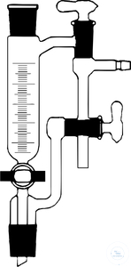 [1 960 014] DESTILLIERVORLAGEN (ZWISCHEN-  VORLAGE) N. ANSCHÜTZ-THIELE, GRADUIERT,  M.SCHRÄG.VORST., STANDARD GLASKUEKEN,  H + K NS 14/23, 25 ML  
