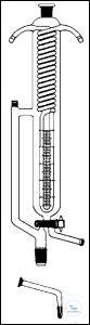 [1 963 000] Destillieraufsatz, mit Kühler und   Vorratsgefäß 500 ml, zur Rückgewinnung von   Lösungsmitteln, Kern und Hülse NS 29/32, GL 14