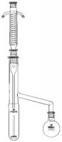 [2 250 001] Extraction apparatus 1000 ml,  liquid-li./lighter solv., compl.  extractor soc.  ST 45/40, inset  cone ST 45/40, socket ST 29/32,  cond. 2xST 29/32, jac.l. 400 mm,  flask RD. bot. 2000 ml, ST 29/32 