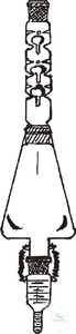 [2 520 000] (2 520 000) Kuderna-Danish Verdampfer <Macro>, mit Schliff NS 19/26,   bestehend aus:   Kolonne nach Snyder mit 3 Kugeln, Verdampfer 500 ml   und Auffanggefäss 15 ml, aus Borosilikatglas 3.3