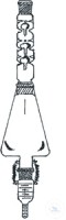 [2 521 000] (2 521 000) Kuderna-Danish Verdampfer <Macro>, mit Gewinde,   bestehend aus:   Kolonne nach Snyder mit 3 Kugeln, Verdampfer 500 ml   und Auffanggefäss 15 ml, aus Borosilikatglas 3.3