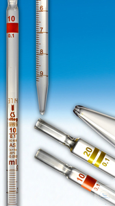 [3 510 110] Grad.pipettes, measuring 1ml:0,1, class-AS,   conf. certified. for complete swift delivery,  in addition to DIN 12697, color-code red  Pack = 12 pcs.