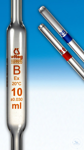 [3 530 010] Volumetric pipettes, class-B, 1 ml, acc. to DIN 12690,  without waiting time, color-code-blue  Pack = 12 pcs.