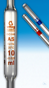 [3 535 070] Volumetric pipettes, 7,0 ml, class AS,  with one mark, conformity certified,  waiting time 5 s., amber DIFFICO,  color-code green  Pack = 12 pcs.