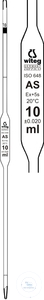 [3 555 200] Vollpipetten mit 2 Marken, DIN-AS, 20 ml   konformitätsbescheinigt. Wartezeit 5 S.  Color-Code-gelb.  VE = 6 Stk.