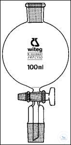 [1 892 002] TROPFTRICHTER, KUGELFOERMIG,  UNGRADUIERT, NS-HAHNKUEKEN  M. GEWINDEHAHNSICHERUNG,  2000 ML, K + H NS 29/32, B: 6,3 MM  