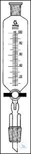 [1 893 106] Tropftrichter, zylindrisch, grad., Tropfenzähler   NS-PTFE-Hahnküken, Gewindehahnsicherung,  250:5 ml, 2 x NS 29/32, Bohrung 4,0 mm,  ohne Druckausgleich,  VE = 2 Stück 