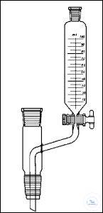 [1 896 100] (1 896 100) TROPFTRICHTER AM ZWISCHENSTÜCK, GRADUIERT,   HAHNKÜKEN 3 NS, ZWISCHENSTÜCK NS 14/23,  TROPFTRICHTER NS 14/23, 100 ML,  VE = 2 STUECK  
