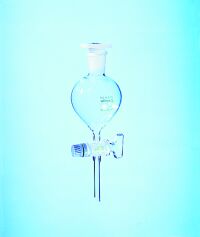 [2 652 250] Gilson-Scheidetrichter, NS 29/32, 250 ml  mit NS-PTFE-Küken, Bohrung 2,5 mm,   PE-Stopfen, Borosilikatglas, ungraduiert  VE = 2 Stück