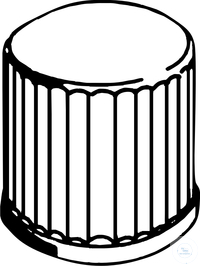 [0 175 018] Schraubkappen, geschlossen, GL 18, PBT  PTFE-beschichteter Dichtung, rot,  VE = 10 Stück