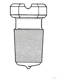[0 304 010] (0 304 010) NS-Sechskant-Hohlstopfen,  NS 10/19, mit Sicherungsrille,  Borosilikatglas, DIN 12252