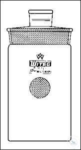 [2 870 006] Wägegläser, 15 ml,  hohe Form, mit NS-Deckel, dauerhaft   eingebranntem Mattschild; Inhaltsangabe   und Abmessungen, Höhe 40 mm, Ø - 30 mm