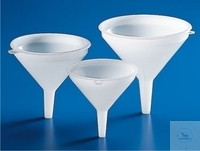 [7 044 180] Universaltrichter mit Überströmrand, robuste,   starke Ausführung, A-Ø 195 mm, I-Ø 180 mm,   Stiel A-Ø 18 mm, Stiel I-Ø 13 mm, HDPE