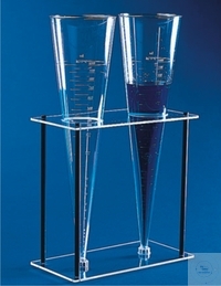 [7 052 056] Sedimention cone stand, made of SAN,  for two cones, dimension 150 x 300 x 294 mm