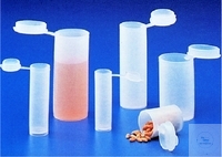 [7 063 105] Boxes, with attached lid, PE  8 ml, OD 17 mm, height 58 mm,  Pack = 100 pcs.