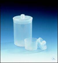 [7 064 007] Wägedosen mit Knopfdeckel, PP,  transparent, 400 ml, OD 70 mm, Höhe 120 mm,  VE = 10 Stück