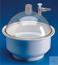 [7 082 001] Desiccator, with stopcock, outer Ø 150 mm,  vacuum, lid made of PC, outer height 190 mm,  without plate