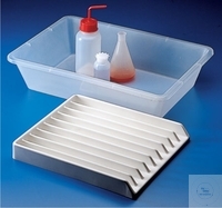 [7 099 001] STORAGE-TRAY, PVC, 355 X 300 MM, HEIGHT 45 MM,   ALONGSIDE SUBDIVIDED IN 9 SHELVES, 25 MM WIDE  