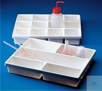 [7 101 001] TRAY, WITH 5 DIFFERENT STORAGE SHELVES,   PVC, 410 X 300 MM, HEIGHT 70 MM  