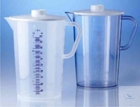 [7 117 001] (7 117 001) URINGEFAEß, MIT DECKEL AUS PC, GLASKLAR, SAN,  GRAD. 2 000:20 ML, HOEHE 220 MM, ØA. 150 MM,  VE = 6 STUECK 