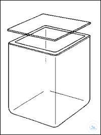 [5 862 003] (5 862 003) Präparatenkasten aus starkem Glas, mit   aufgeschliffener Glasplatte,100 x 60 x 50 mm