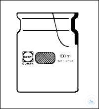 [5 864 102] (5 864 102) Organgläser, 100 ml, Weithals, mit poliertem Spezialrand,  komplett mit Verschluss, hergestellt aus DURAN Rohr,   VE = 10 Stück  