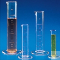 [7 007 100] Graduated cylinders, low shape.  10 ml crystal clear, PMP. 