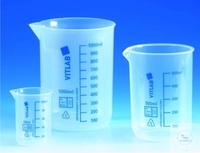 [7 009 001] (7 009 001) Griffin-Becher,10:0,1 ml, farbig graduiert,  Polypropylen (PP), transparent, mit Ausguss,  VE = 12 Stück