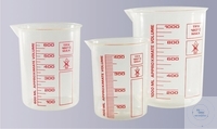 [7 010 010] (7 010 010) Griffin-Becher, farbig graduiert,  PMP, 1000 ml, glasklar,  VE = 6 Stück